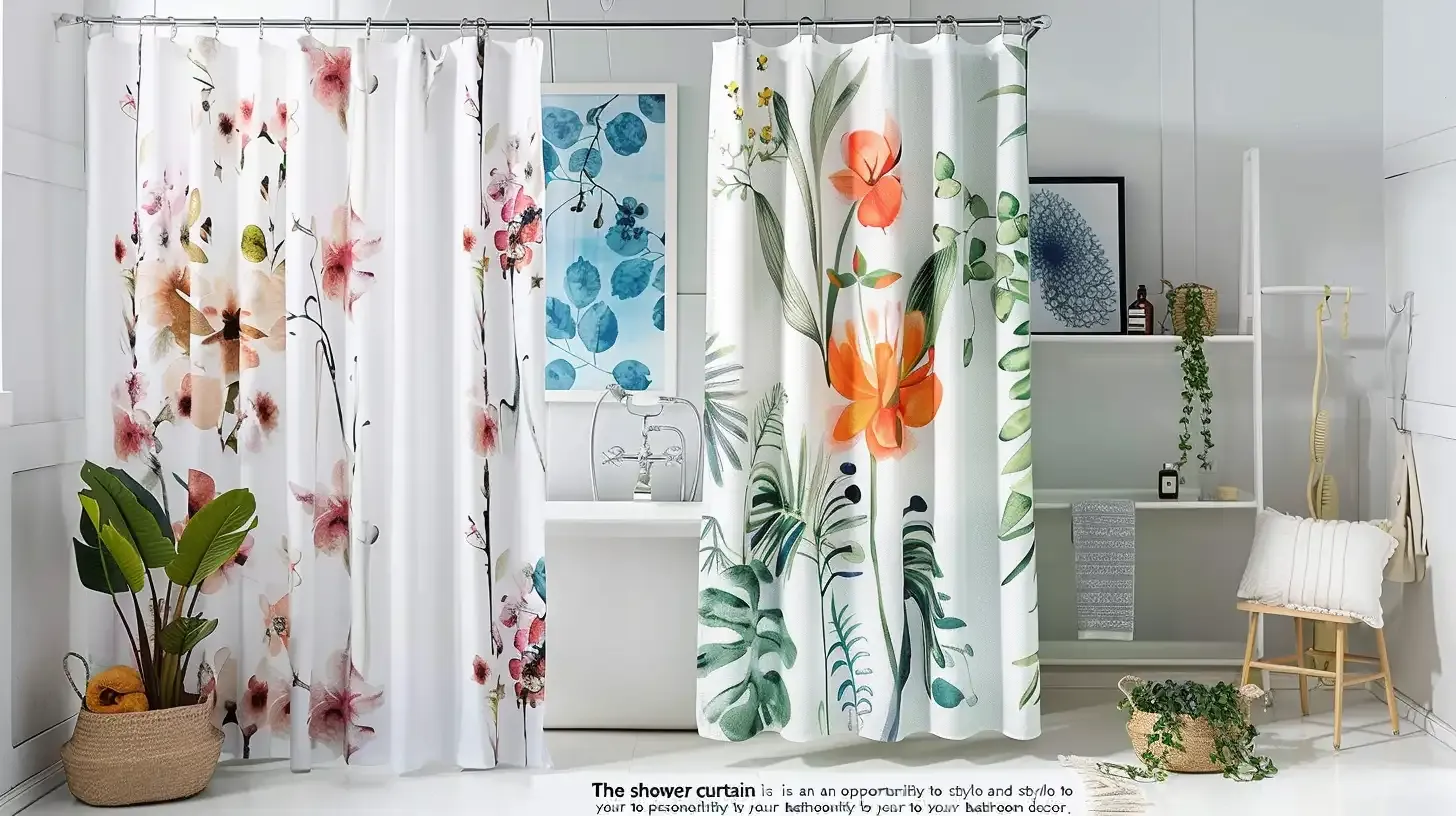 What color shower curtain for white bathroom.