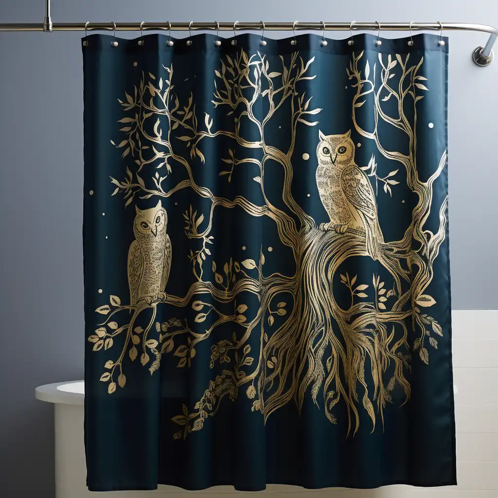 Are Plastic Shower Curtains Bad for You?Owls on a tree shower curtain.