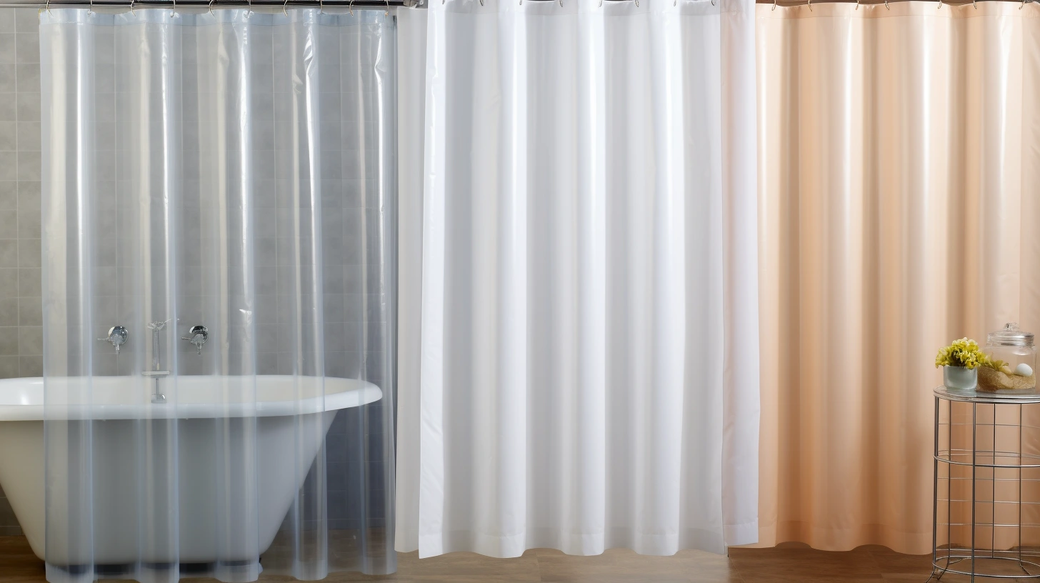 Can You Recycle Shower Curtain Liners? A bathroom with a bathtub and shower curtain.