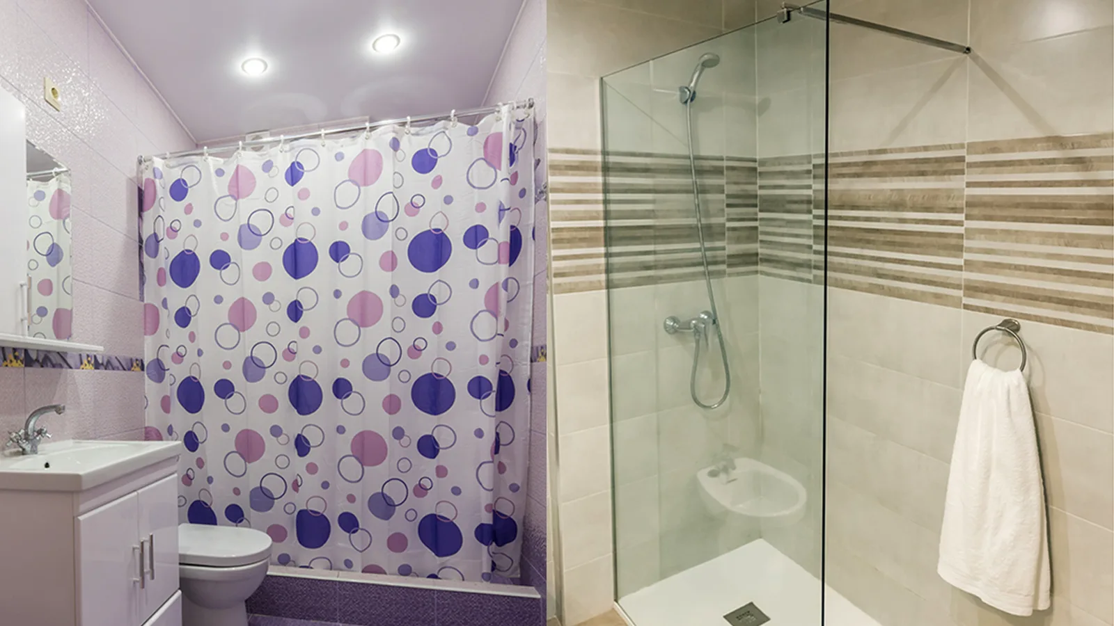 shower curtain vs shower screen